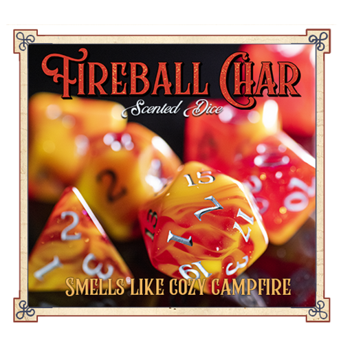 Fireball Char Scented Dice