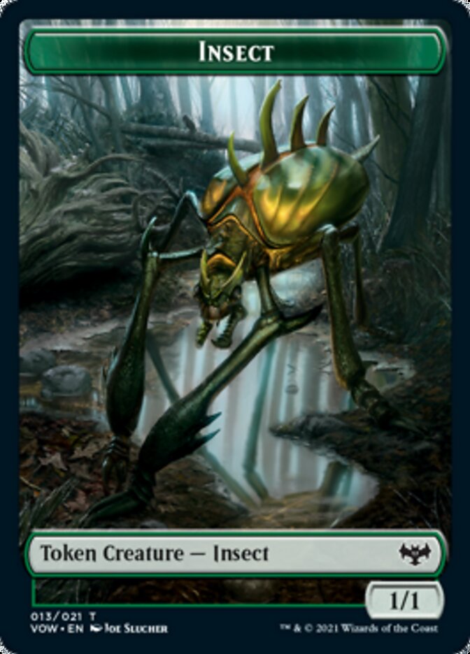 Insect // Spirit (003) Double-Sided Token [Innistrad: Crimson Vow Tokens]