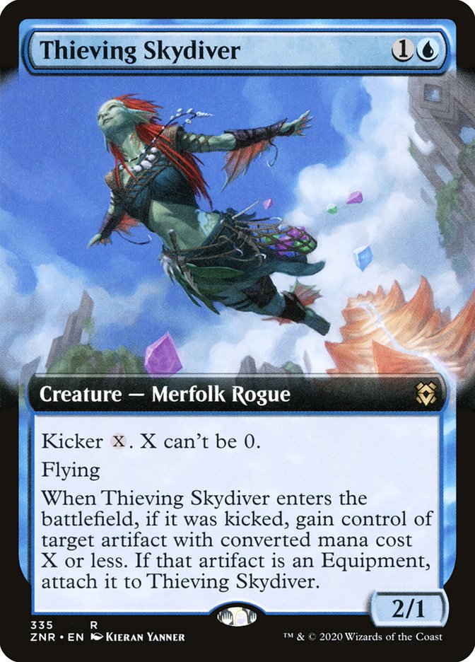 Thieving Skydiver (Extended Art) [Zendikar Rising]