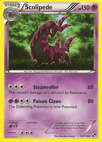 Scolipede (54/114) (Cracked Ice Holo) [Black & White: Emerging Powers]